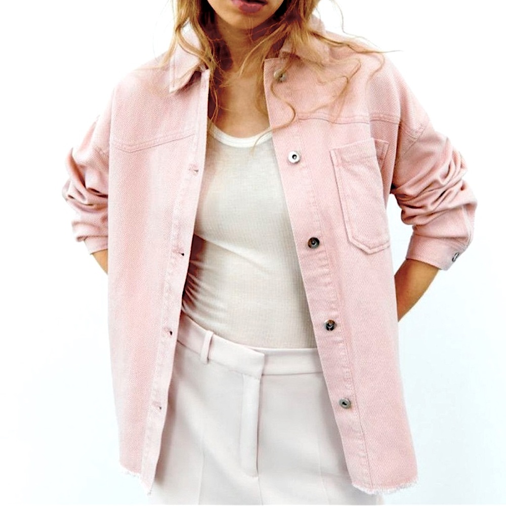 Zara Pink Denim Shacket
